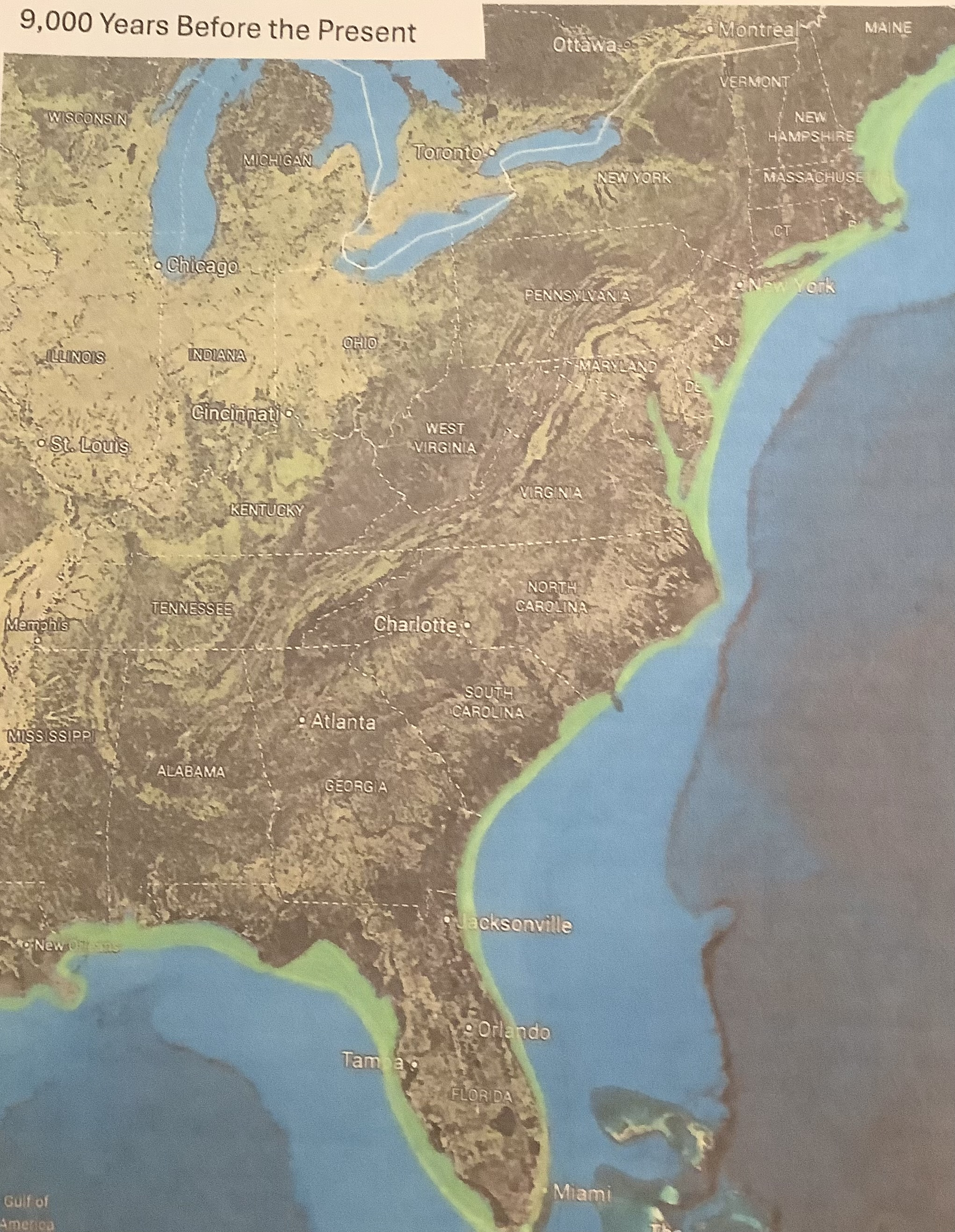 photograph of globe showing South America